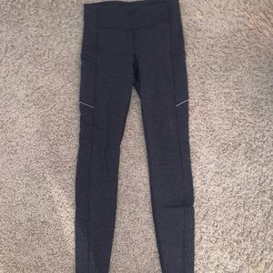 Grey Printed Lululemon Leggings. Worn once. Size 2